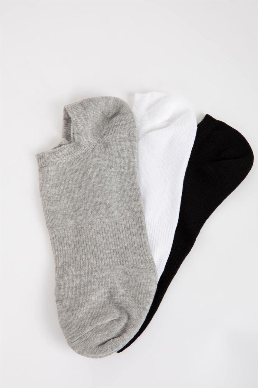 Erkek Karma Erkek 3'lü Pamuklu Sneaker Çorap