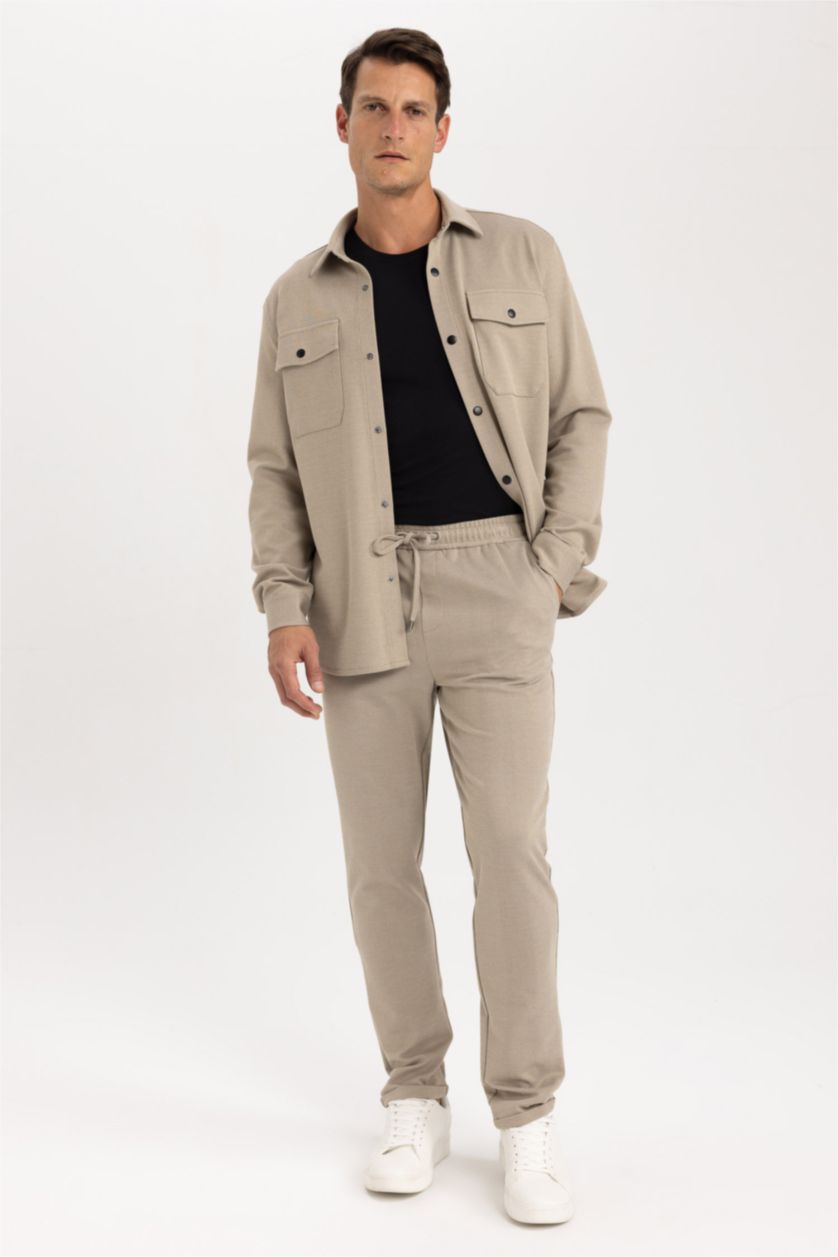 MAN Beige Jogger All Way Stretch Trousers