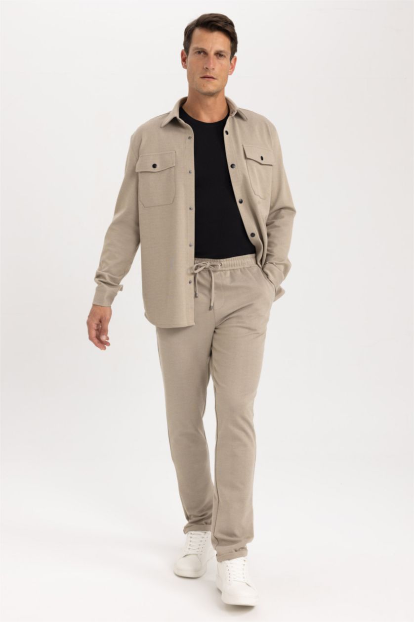 MAN Beige Jogger All Way Stretch Trousers