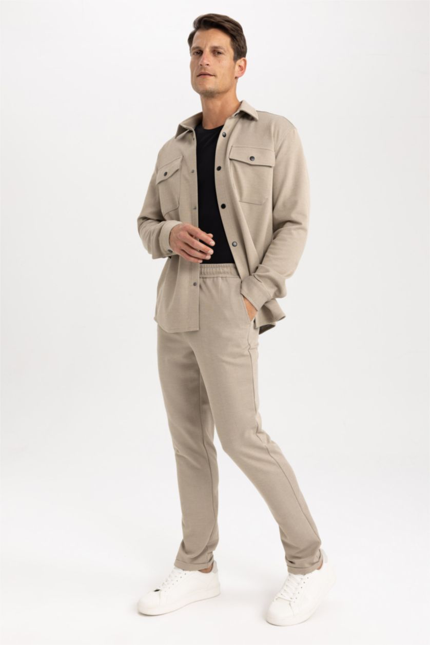 MAN Beige Jogger All Way Stretch Trousers