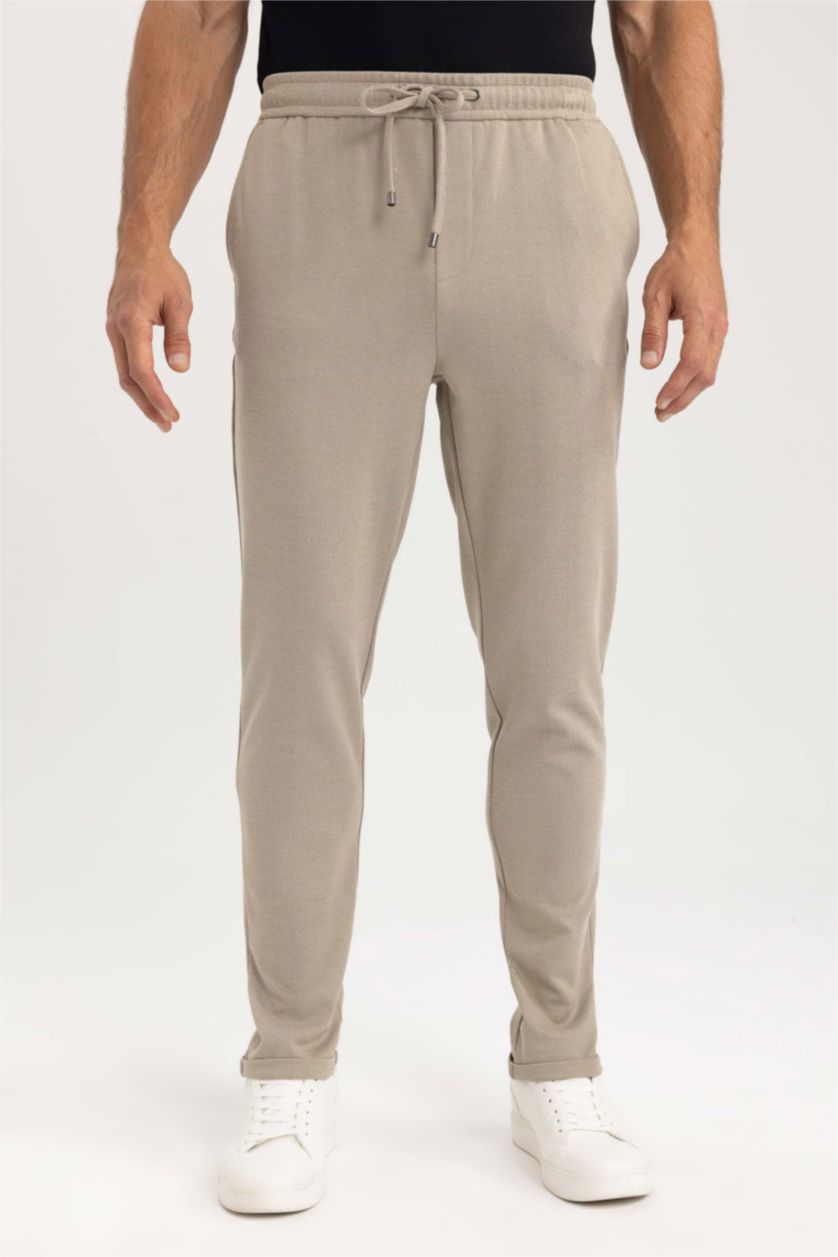 MAN Beige Jogger All Way Stretch Trousers