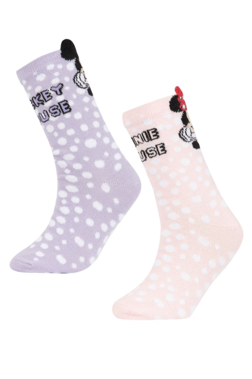 FILLES Karma Chaussettes Longues Coton 2 Mickey & Minnie (Standard Characters) Fille