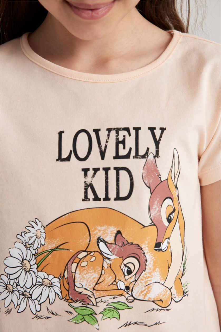 GIRLS & TEENS Light Salmon 2 piece Regular Fit Bambi Licensed Knitted Pyjamas