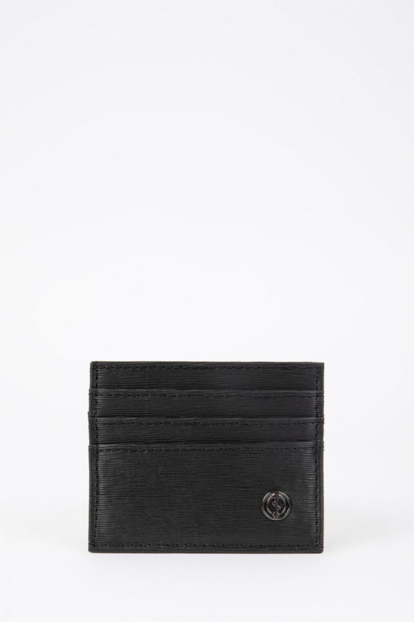 Erkek Siyah Erkek Suni Deri Kartvizitlik Cüzdan