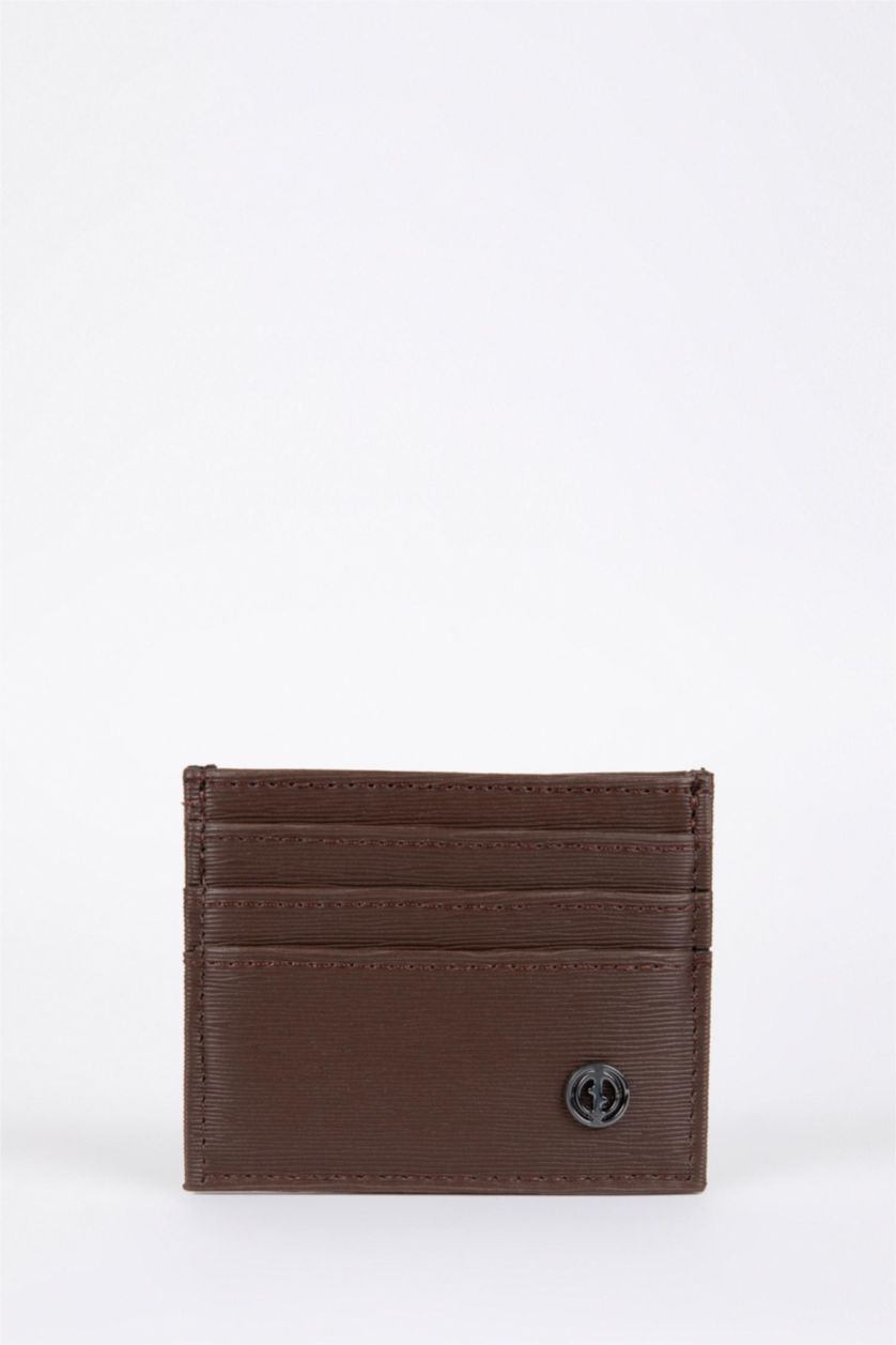 رجال بني محفظة رجالي جلد صناعي