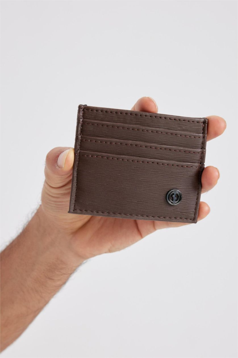 رجال بني محفظة رجالي جلد صناعي