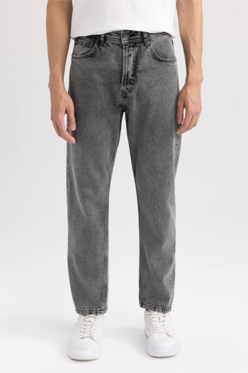 رجالي رمادي بنطلون جينز 90’S سليم فيت