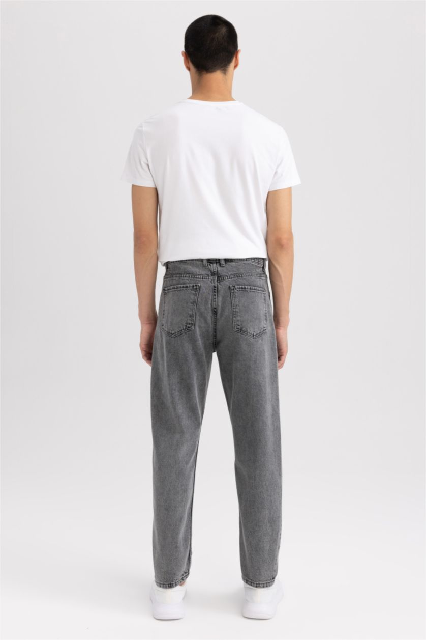 رجالي رمادي بنطلون جينز 90’S سليم فيت