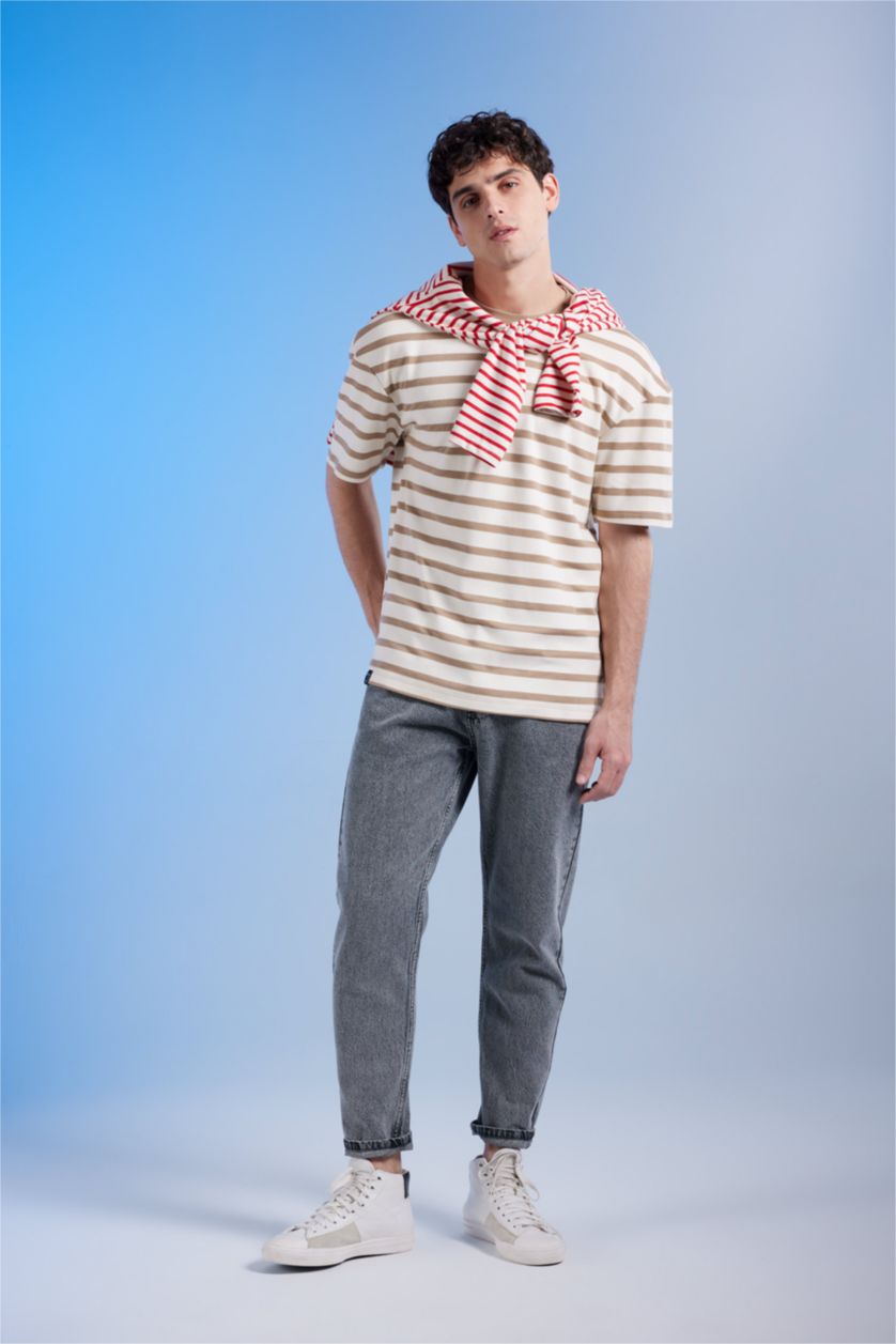 رجالي رمادي بنطلون جينز 90’S سليم فيت