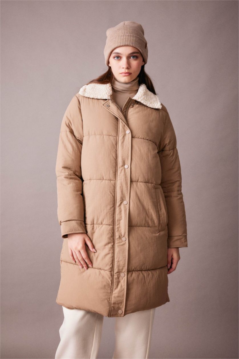 FEMME Beige Manteau Imperméable Coupe Régulière