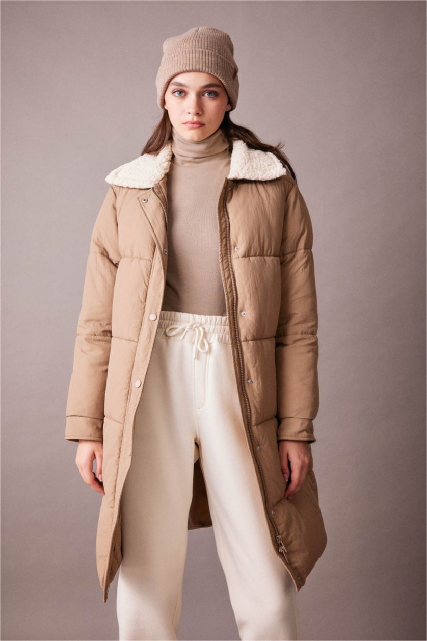 FEMME Beige Manteau Imperméable Coupe Régulière