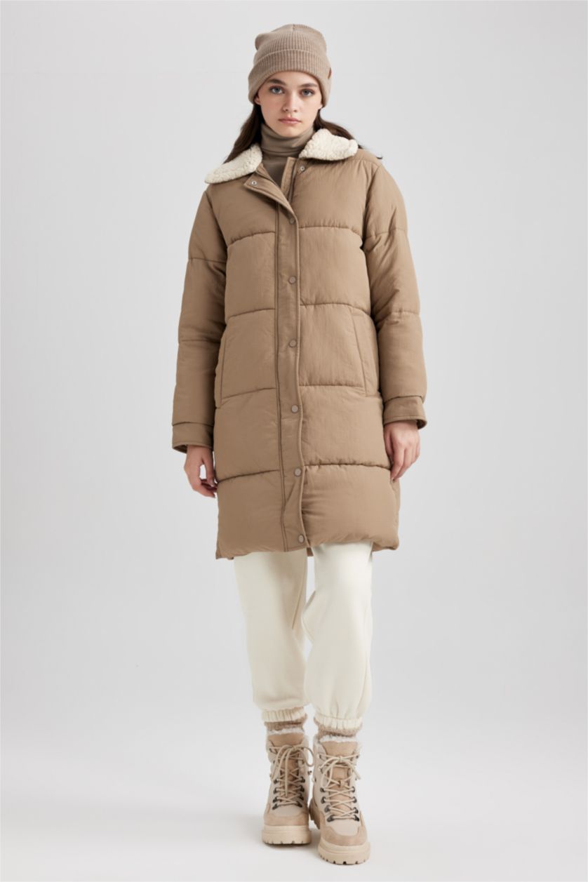 FEMME Beige Manteau Imperméable Coupe Régulière