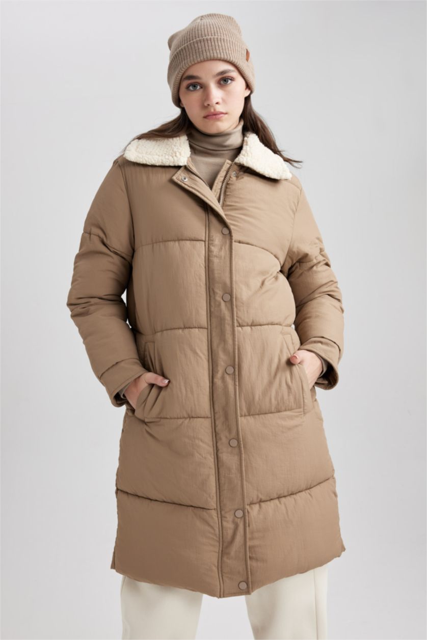 FEMME Beige Manteau Imperméable Coupe Régulière