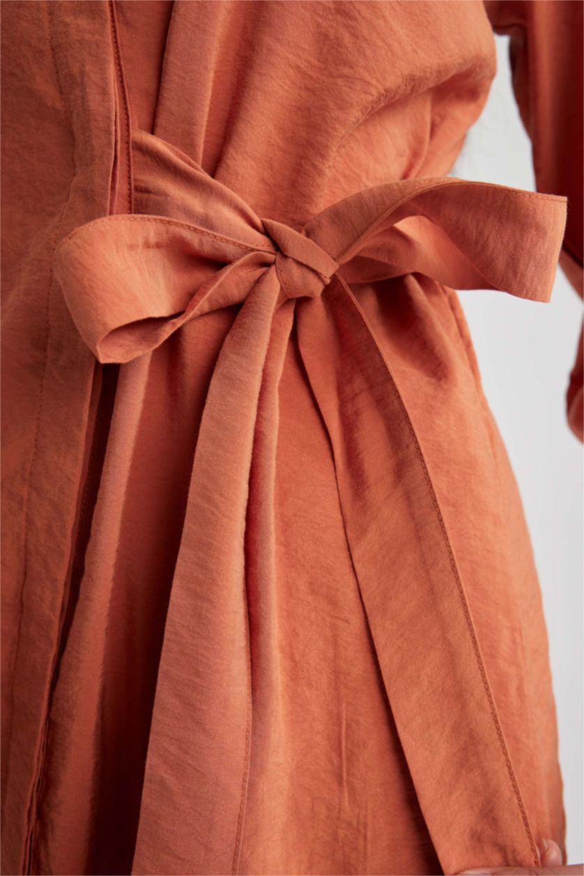 WOMAN Orange Regular Fit Long Sleeve Tunic