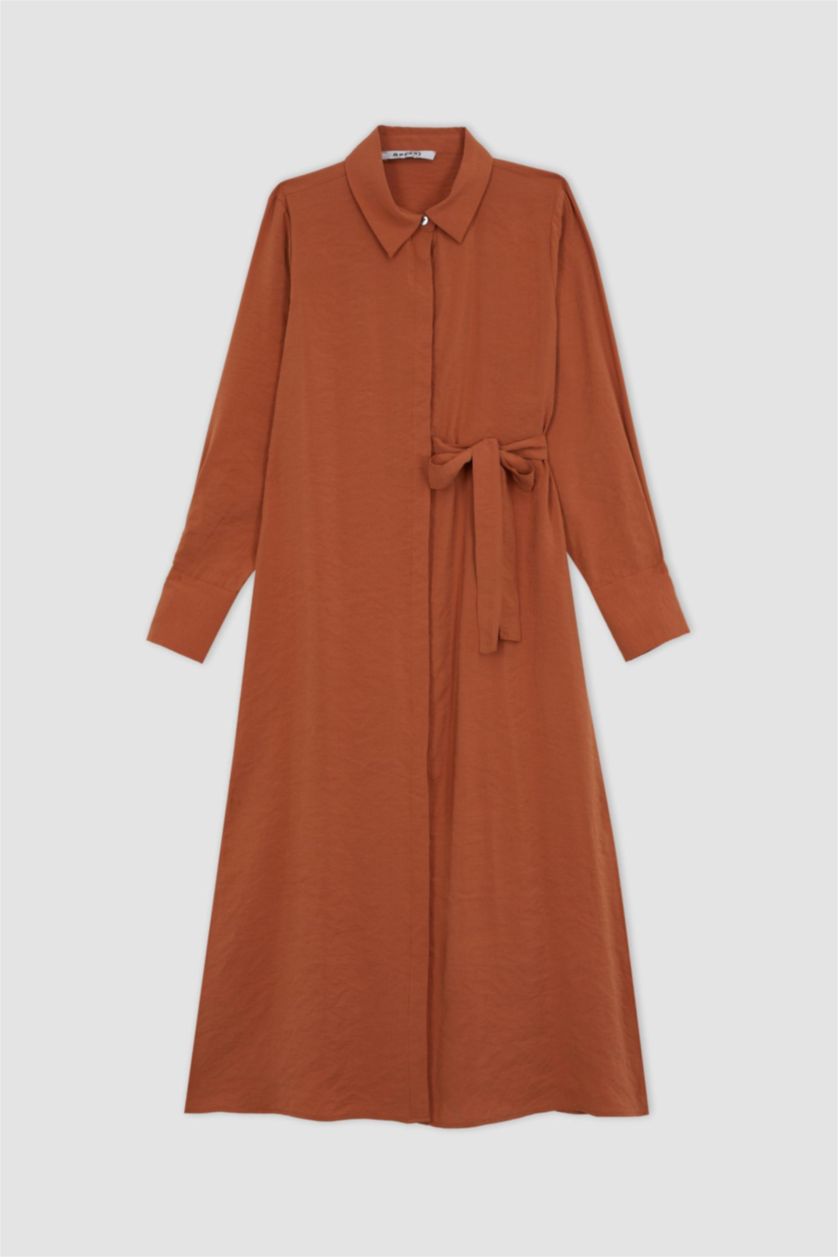 WOMAN Orange Regular Fit Long Sleeve Tunic