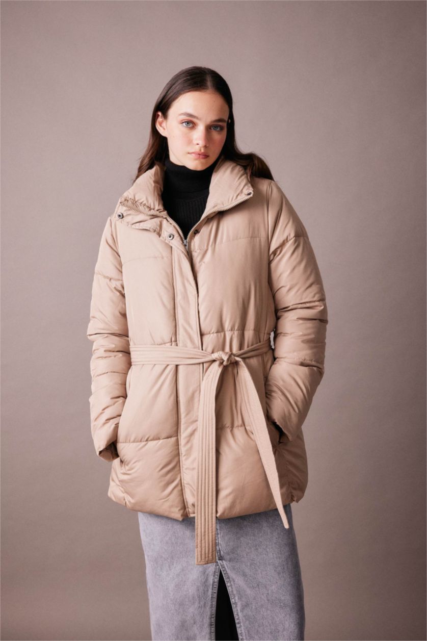 Женщины Песочный Куртка водоотталкивающая свободного кроя