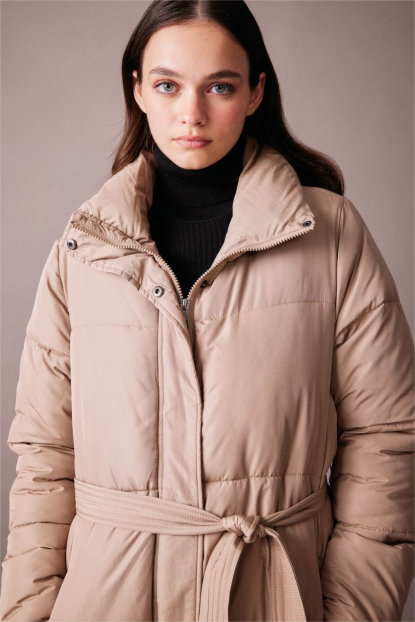 Женщины Песочный Куртка водоотталкивающая свободного кроя