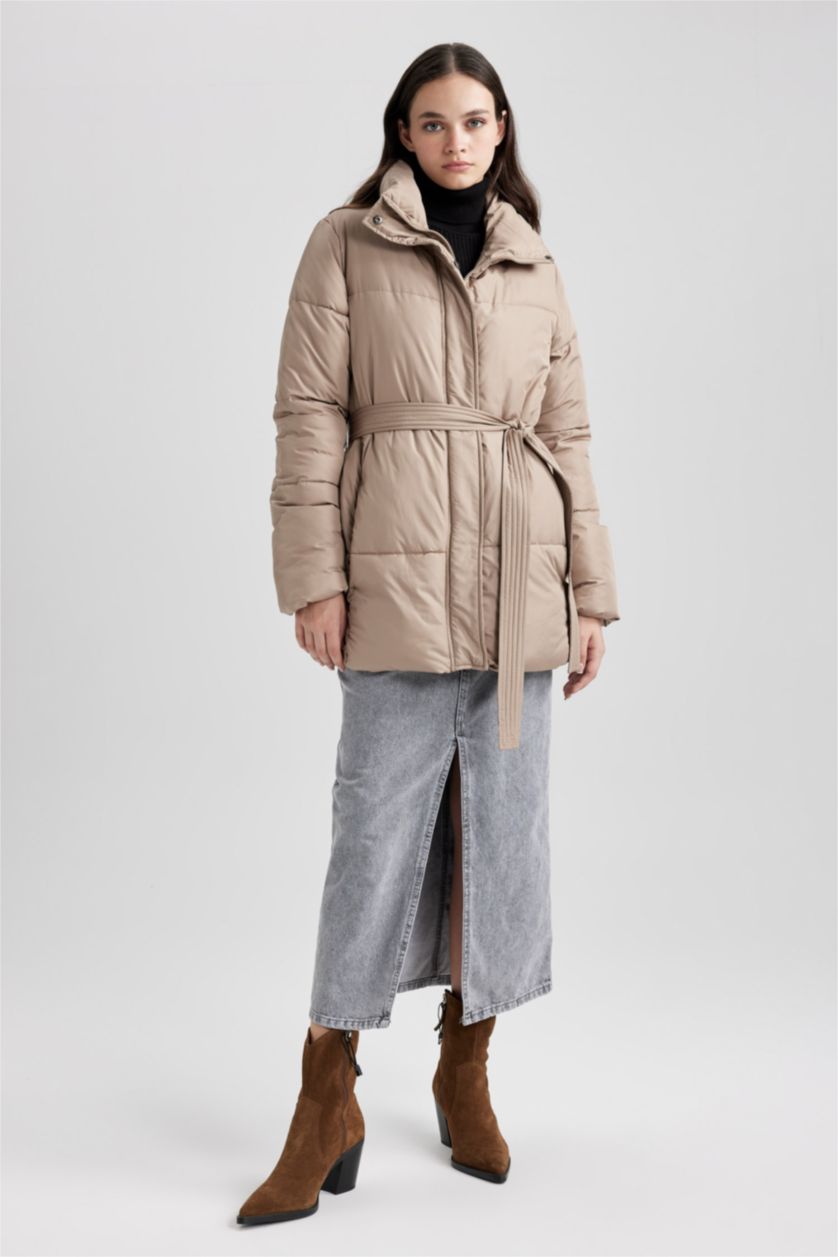 Женщины Песочный Куртка водоотталкивающая свободного кроя