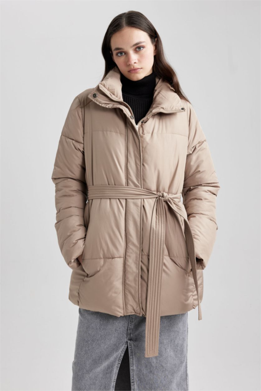 Женщины Песочный Куртка водоотталкивающая свободного кроя
