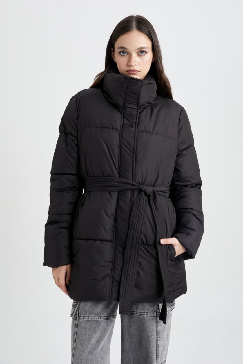 WOMAN Black Waterproof Relax Fit Puffer Jacket