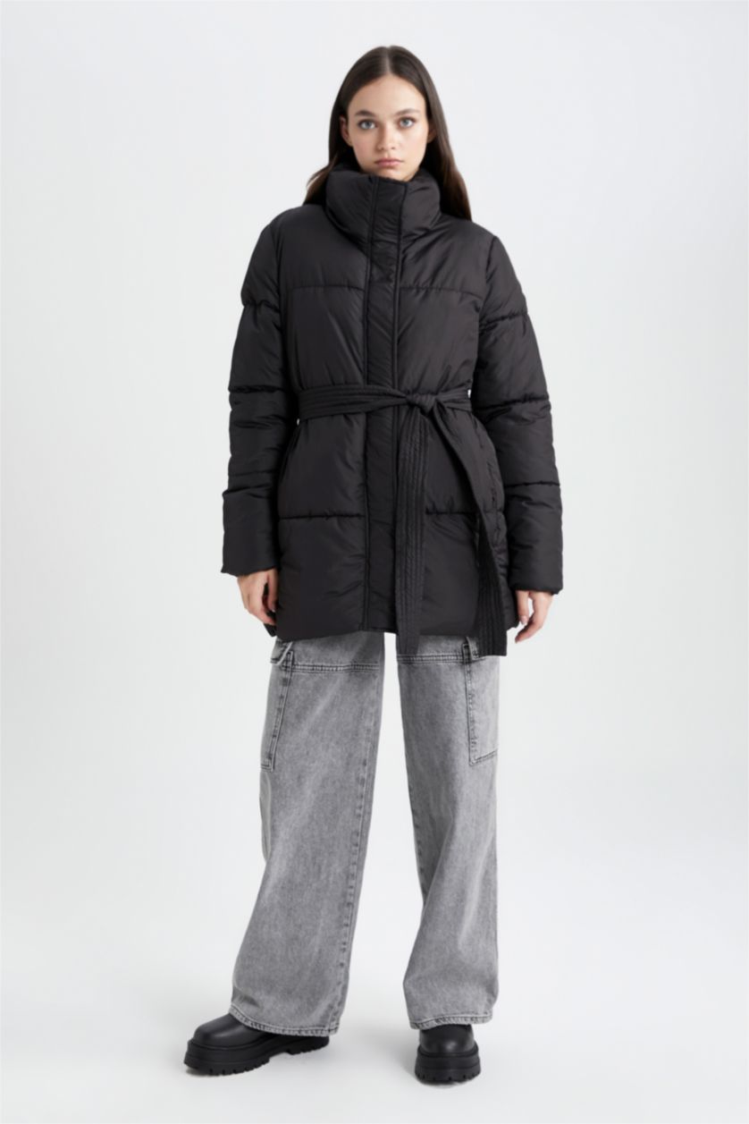 WOMAN Black Waterproof Relax Fit Puffer Jacket