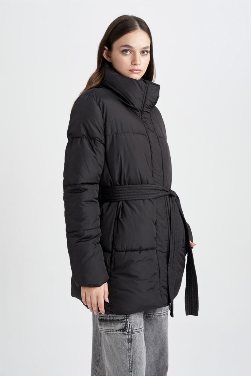 WOMAN Black Waterproof Relax Fit Puffer Jacket