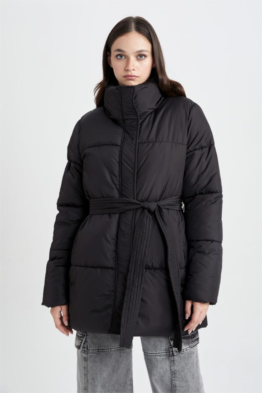 WOMAN Black Waterproof Relax Fit Puffer Jacket