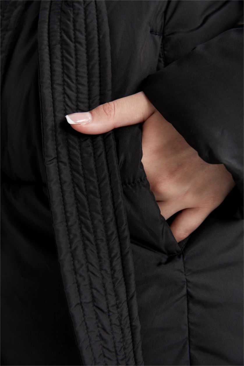 WOMAN Black Waterproof Relax Fit Puffer Jacket