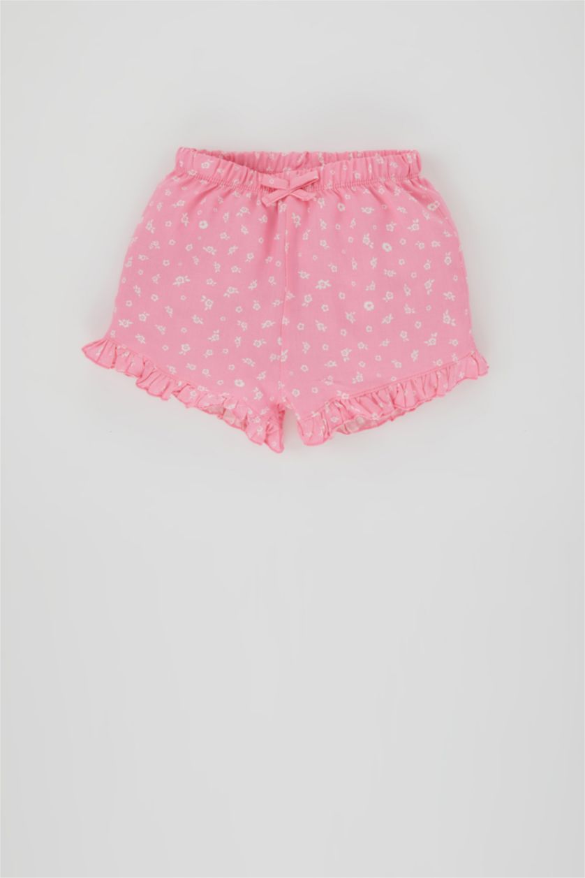 BABY GIRL Pink Baby Girl Regular Fit Floral Shorts