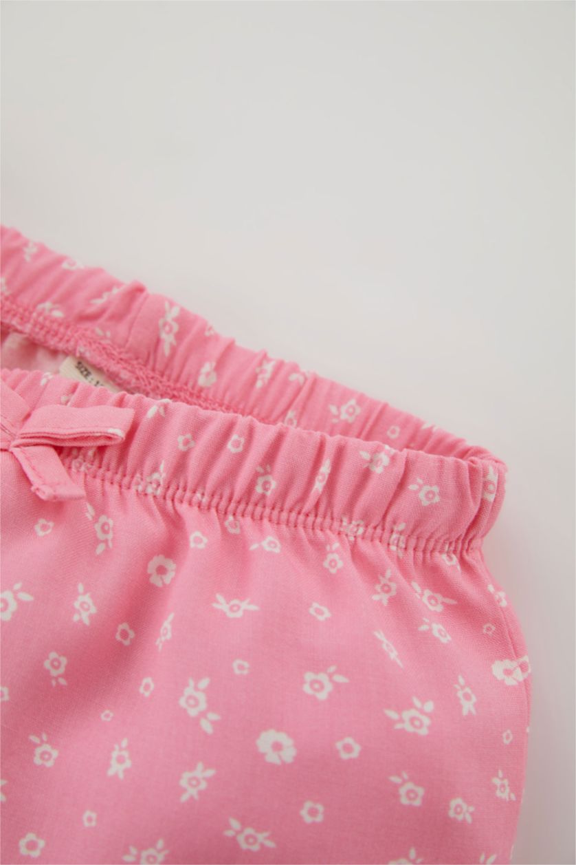 BABY GIRL Pink Baby Girl Regular Fit Floral Shorts