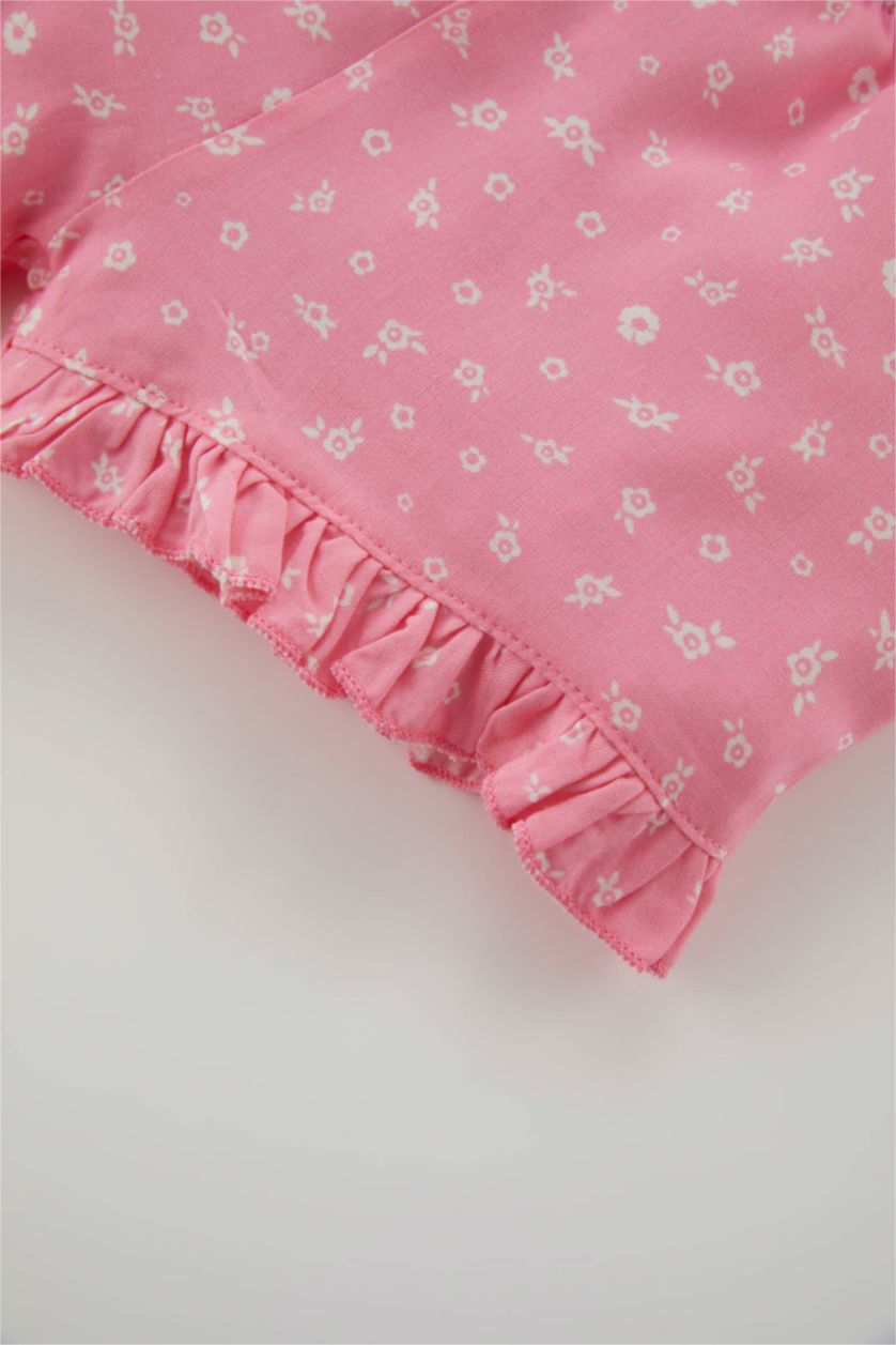 BABY GIRL Pink Baby Girl Regular Fit Floral Shorts