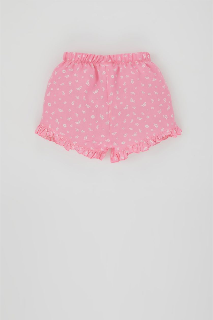 BABY GIRL Pink Baby Girl Regular Fit Floral Shorts