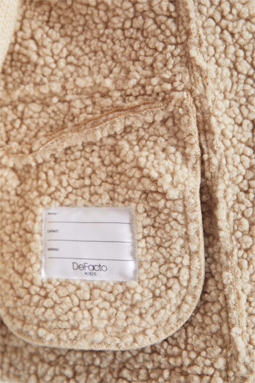 FILLES Beige Veste en simili cuir Pour Fille