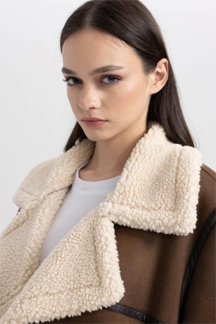 نساء بني كوت شمواه طويل قصة عادية مبطن بالفرو