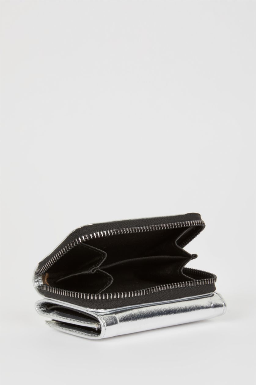 Women Grey Woman Faux Leather Wallets