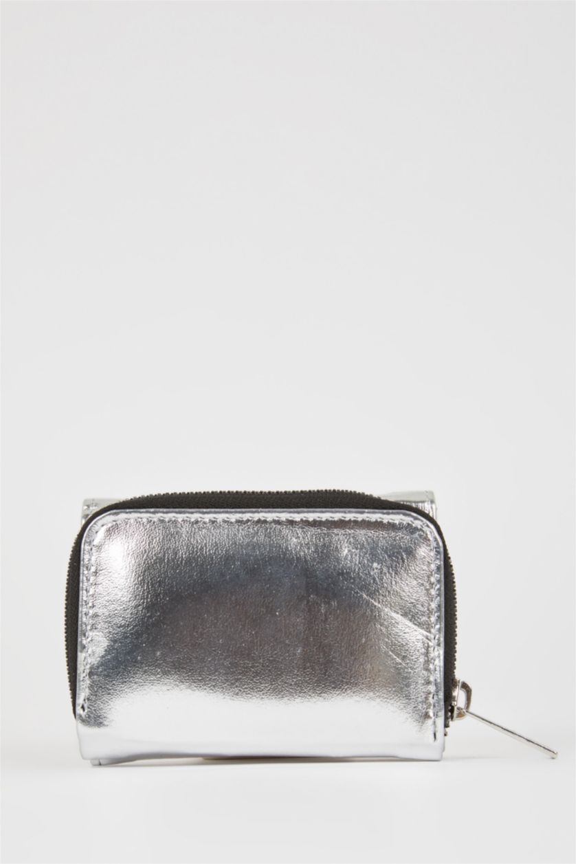 Women Grey Woman Faux Leather Wallets