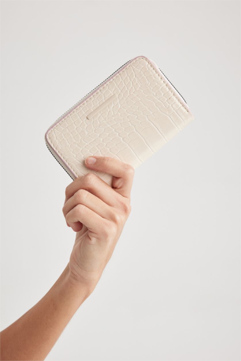 Women Beige Women Faux Leather Wallet