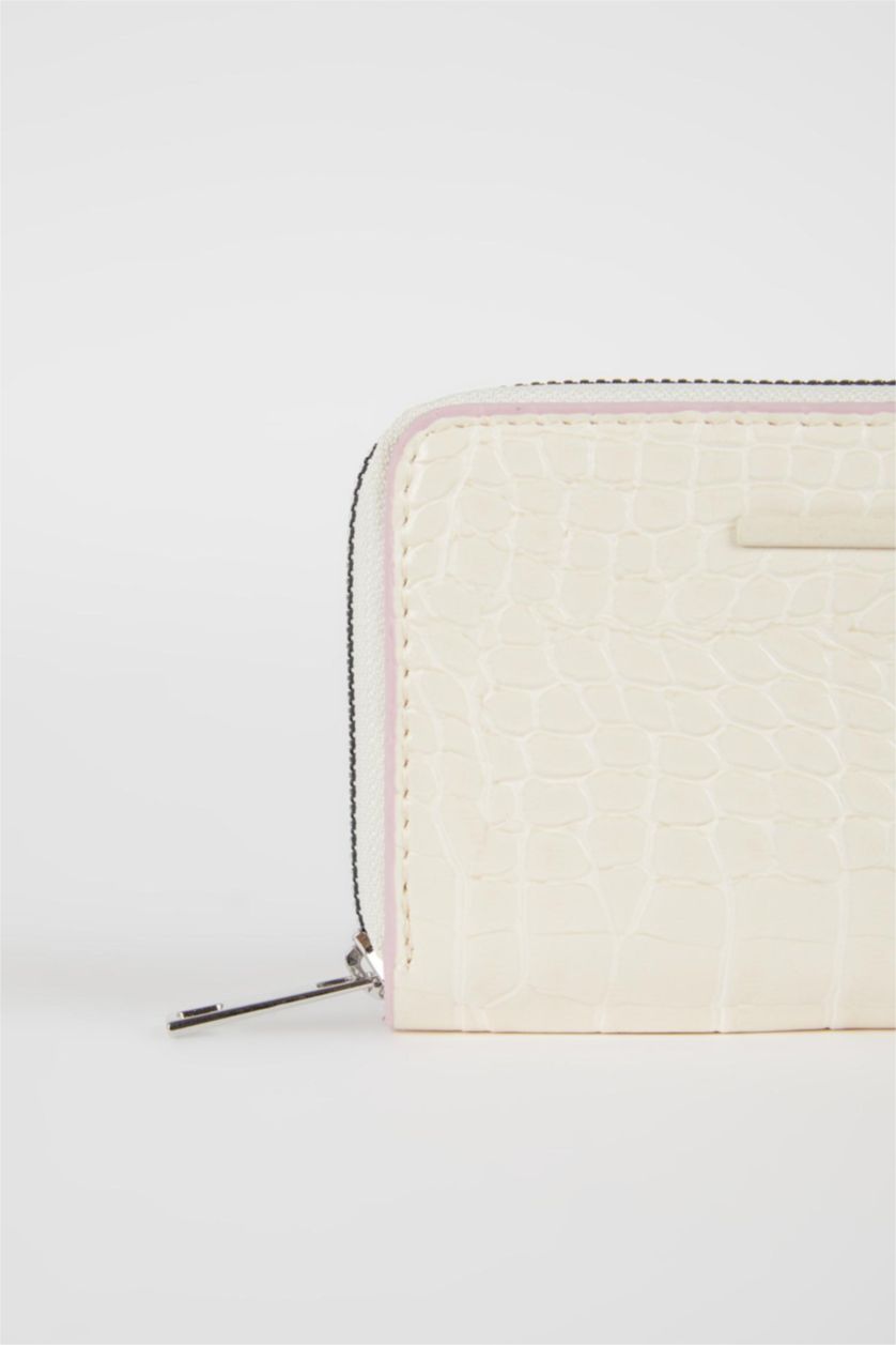 Women Beige Women Faux Leather Wallet