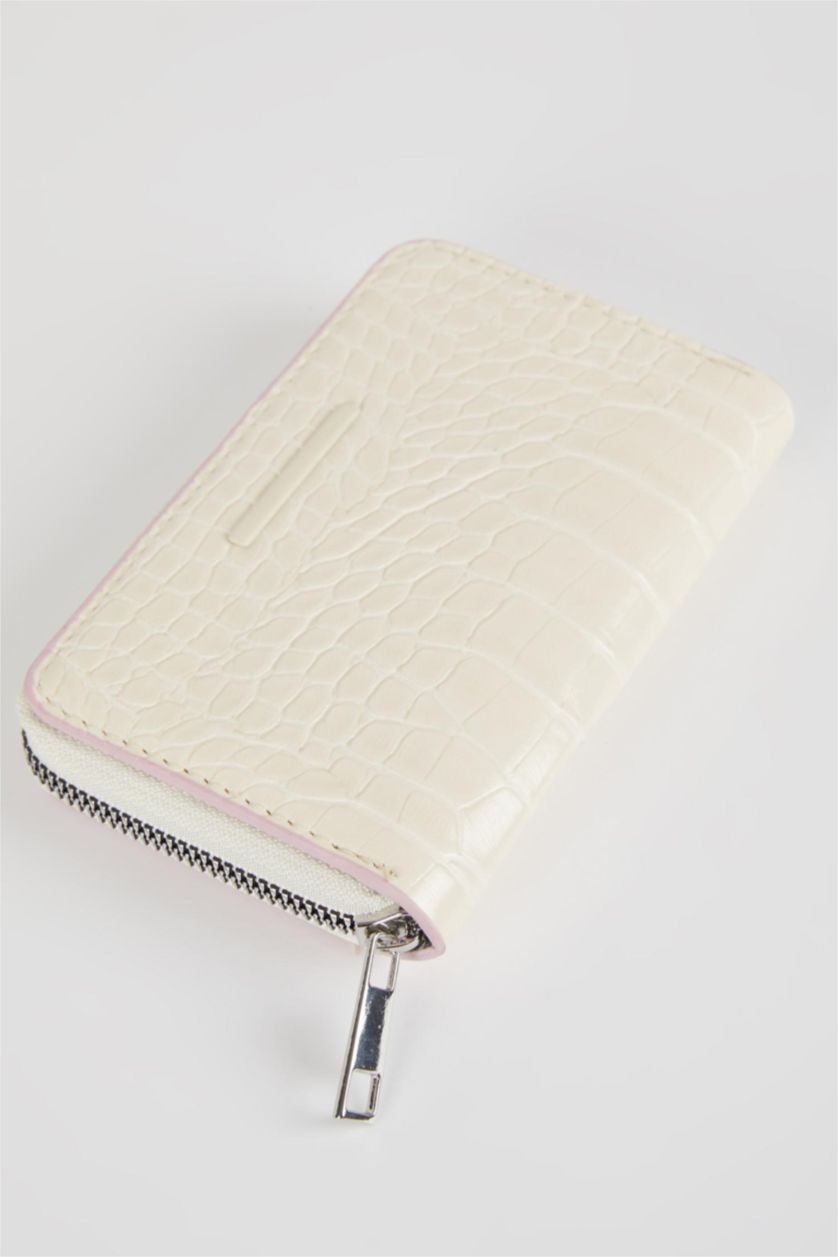 Women Beige Women Faux Leather Wallet