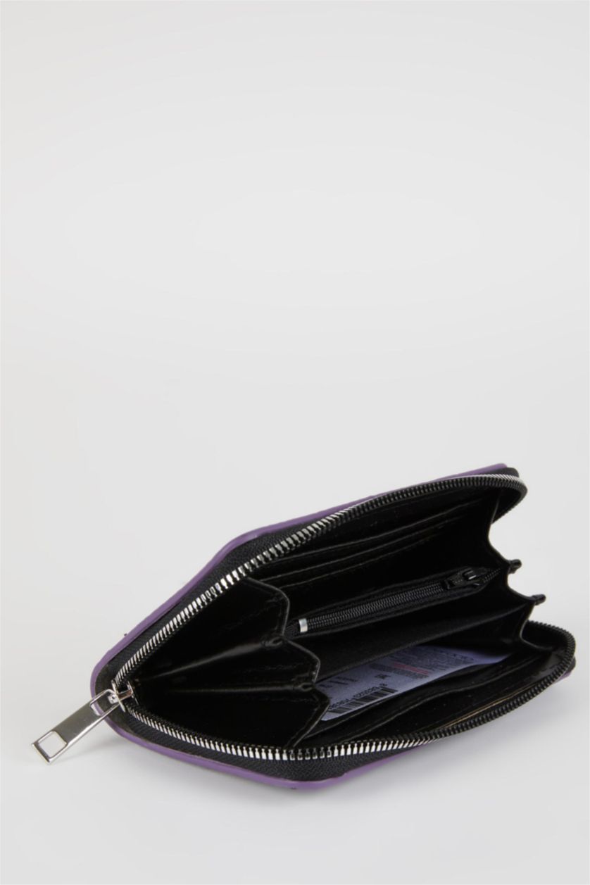 FEMME Noir Portefeuille En Similicuir Pour Femme