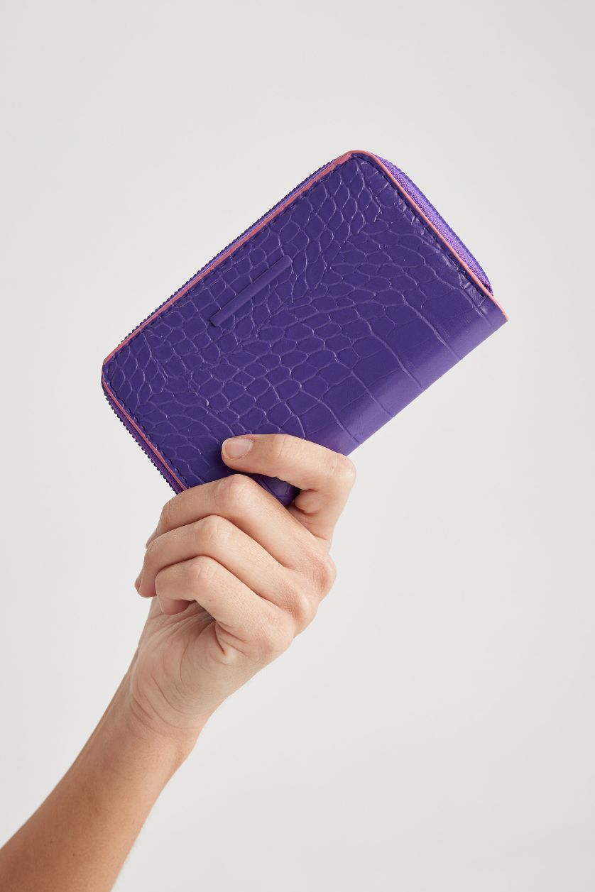 Kadın Mor Kadın Suni Deri Cüzdan