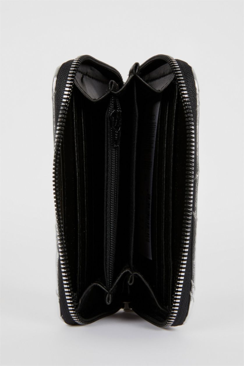 Women Gümüş Women Faux Leather Wallet