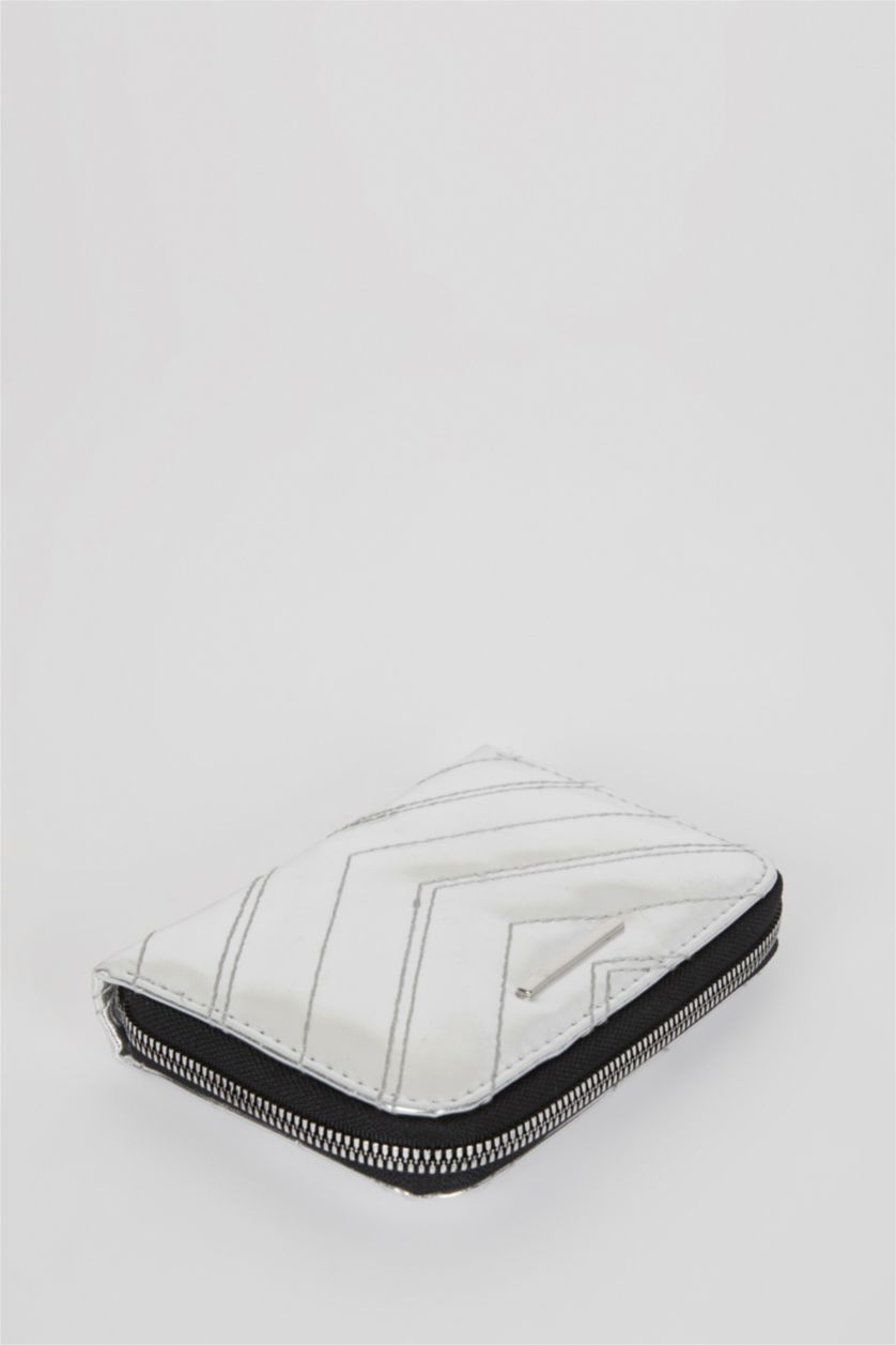 Women Gümüş Women Faux Leather Wallet