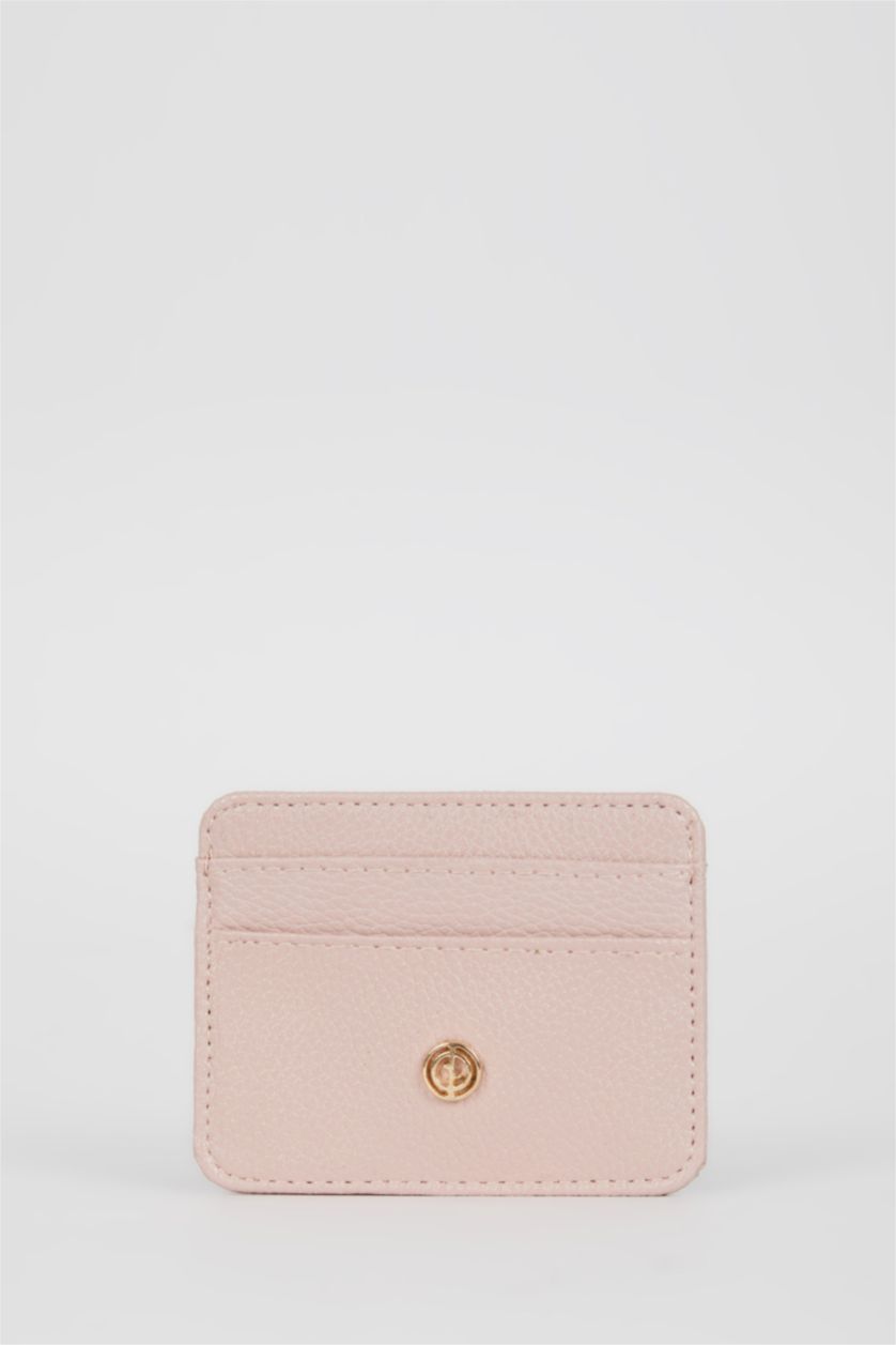 Woman Pink Woman Business Card Wallet