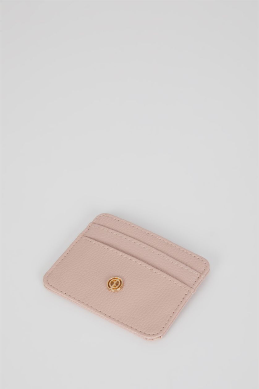 Woman Pink Woman Business Card Wallet