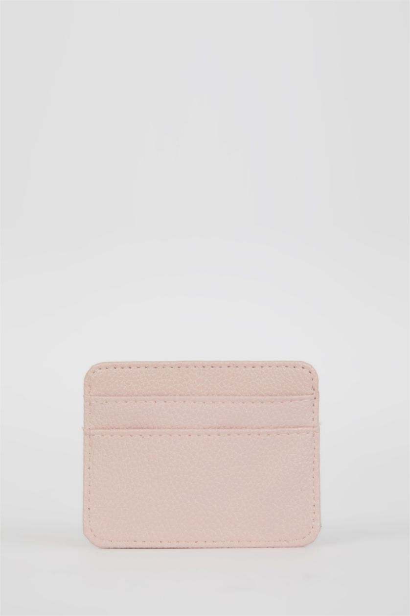 Woman Pink Woman Business Card Wallet