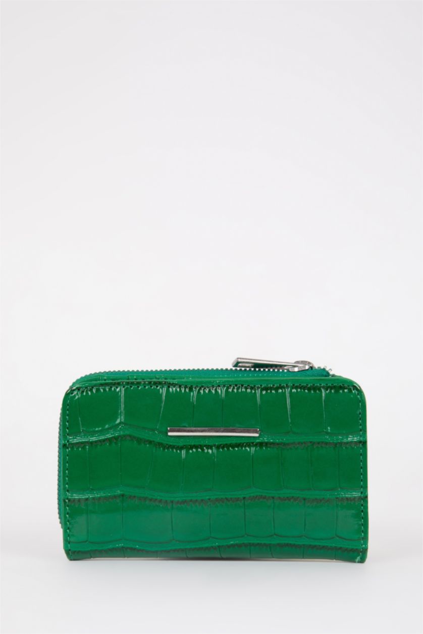 FEMME Vert Portefeuille En Similicuir Pour Femme