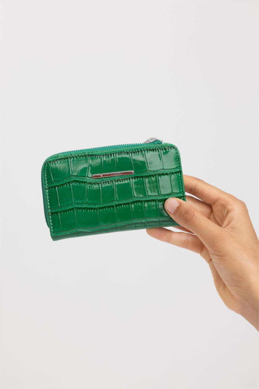 FEMME Vert Portefeuille En Similicuir Pour Femme