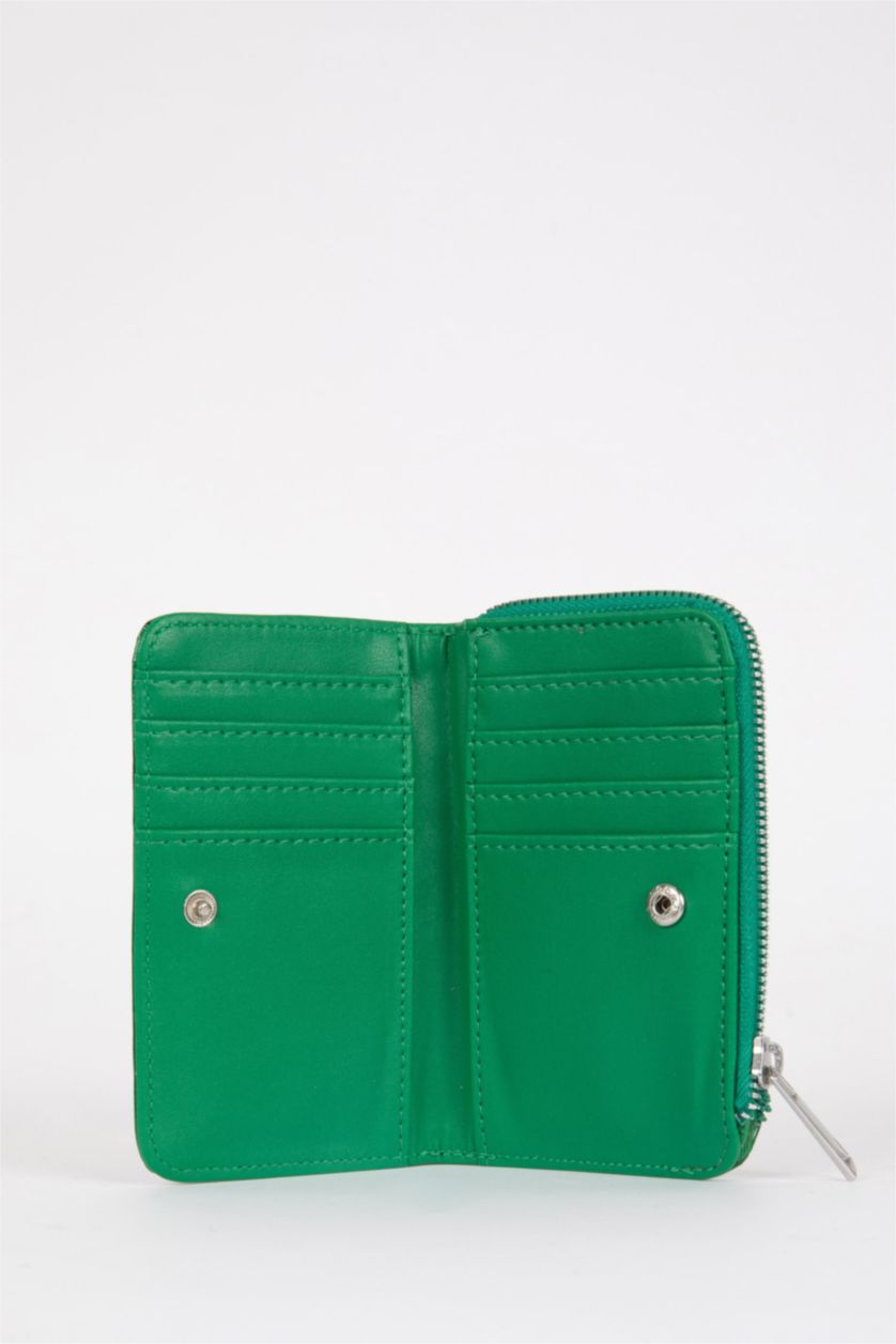 FEMME Vert Portefeuille En Similicuir Pour Femme