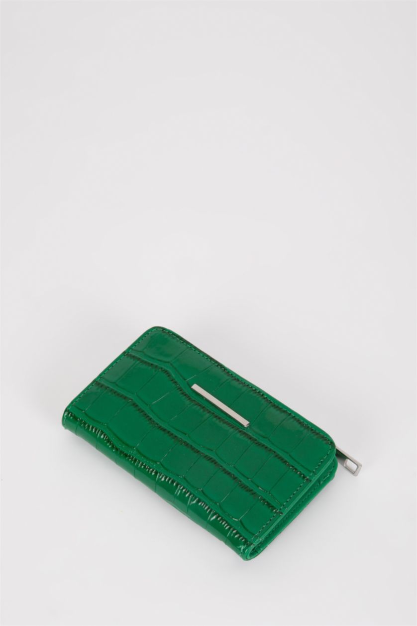 FEMME Vert Portefeuille En Similicuir Pour Femme